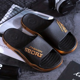 Men's Fashion Slides, Casual Non Slip Slippers, Open Toe Shoes For Indoor Outdoor walking, Men's Beach Shoes