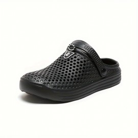 Men's Trendy Clogs, Slip-on Closed Toe Sandals, Soft Sole Walking Shoes, Outdoor Garden Shoe Beach Sandals