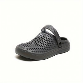 Men's Trendy Clogs, Slip-on Closed Toe Sandals, Soft Sole Walking Shoes, Outdoor Garden Shoe Beach Sandals