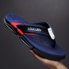 Men's Stylish Flip Flops, Durable Non Slip Outdoor Walking Trekking Sandals, Comfy Beach Water Shoes, Spring And Summer