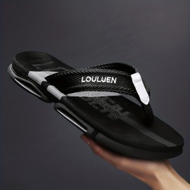 Men's Stylish Flip Flops, Durable Non Slip Outdoor Walking Trekking Sandals, Comfy Beach Water Shoes, Spring And Summer