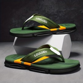 Men's Stylish Flip Flops, Durable Non Slip Outdoor Walking Trekking Sandals, Comfy Beach Water Shoes, Spring And Summer