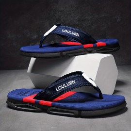 Men's Stylish Flip Flops, Durable Non Slip Outdoor Walking Trekking Sandals, Comfy Beach Water Shoes, Spring And Summer