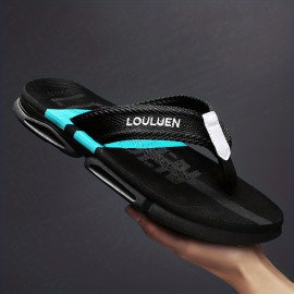 Men's Stylish Flip Flops, Durable Non Slip Outdoor Walking Trekking Sandals, Comfy Beach Water Shoes, Spring And Summer