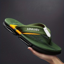 Men's Stylish Flip Flops, Durable Non Slip Outdoor Walking Trekking Sandals, Comfy Beach Water Shoes, Spring And Summer