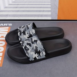 Summer New Men's Camouflage Casual Comfortable Lightweight Slippers For Outdoor Wear, Home Slippers For Men's Shoes