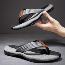 Men's Trendy Outdoor Beach Slip On Strap Flip Flops, Casual Outdoor Slippers With Assorted Colors