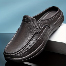 Men's Slip-on Mules, Casual Walking Slippers Outdoor, Backless Loafers, Comfy Open Back Shoes