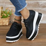 Women's Snakeskin Pattern Casual Sneakers, Lace Up Soft Sole Platform Daily Shoes, Lightweight Low-top Shoes