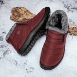 Women's Fleece Liner Casual Shoes, Waterproof Fuzzy Warm Plush Comfy Shoes, Women's Cozy Footwear