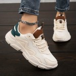 Women's Breathable Mesh Sneakers, Comfortable Low Top Lace Up Shoes, Women's Fashion Walking Shoes