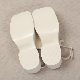 Women's Buckle Strap Platform Sandals, Fashion Square Toe Summer Sandals, Women's Comfortable Sandals