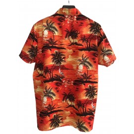 Men's Hawaiian Shirt - Tropical Island Pattern, Short Sleeves, Casual Button Up for Vacation and Beach Resorts