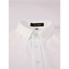 Spring Fall Men's Casual Cotton Comfy Long Sleeve Embroidery Lapel Shirt