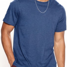 Casual Solid Color Men's Short Sleeve Round Neck Daily T-shirt For Summer, Tops As Gifts