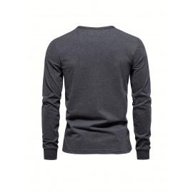 Men's Cotton Letter Print Long Sleeve T-Shirt