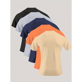 Men's Casual Multicolor Combination T-shirt For Summer