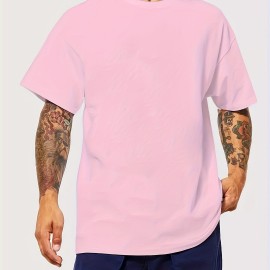 Men's Fashion Sports T-shirt, Casual Stretch Round Neck Tee Shirt For Summer