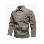 Men's Winter PU Leather Zipper Jacket Gifts