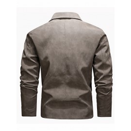 Men's Winter PU Leather Zipper Jacket Gifts