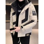 Men's Casual Hooded Windbreaker Padded Jacket Coat Regular Fit Coat For Winter Fall Outdoors Hiking