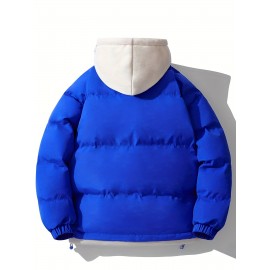 Men's Warm Thick Winter Jacket, Casual Hooded Jacket Coat