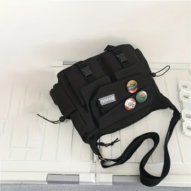 Black Single Bag + Badge Pendant