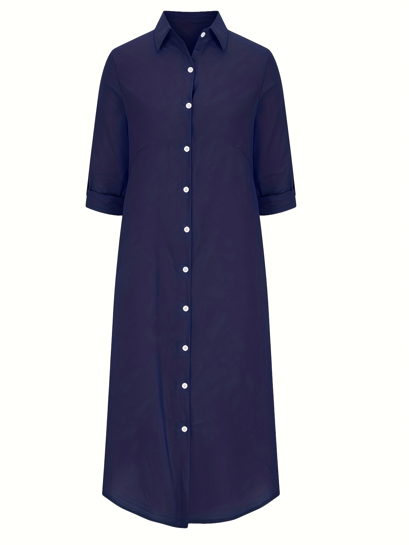 solid shirt dress casual dress for spring summer womens clothing details 1