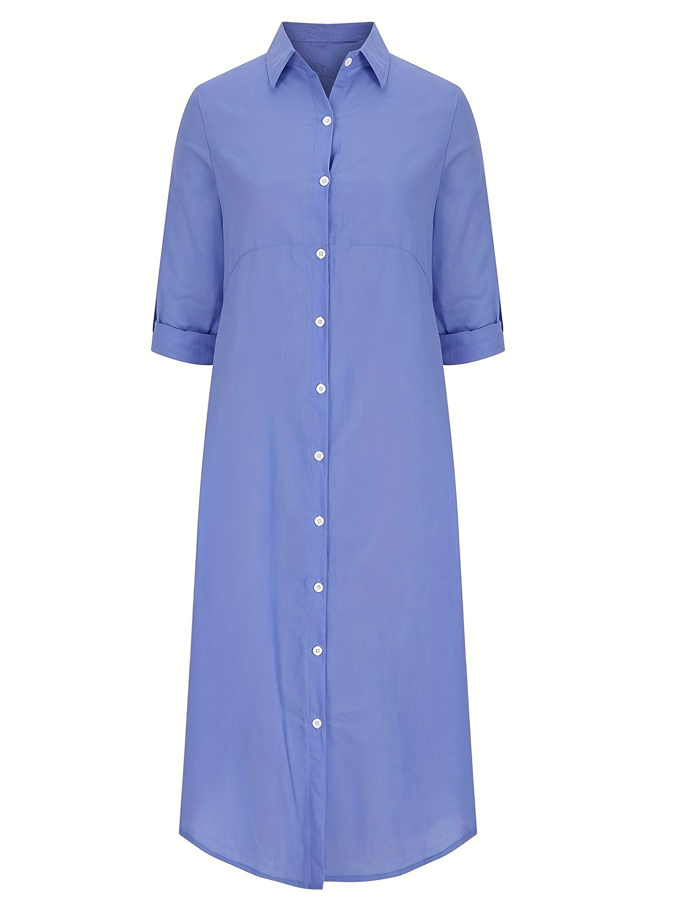 solid shirt dress casual dress for spring summer womens clothing details 11