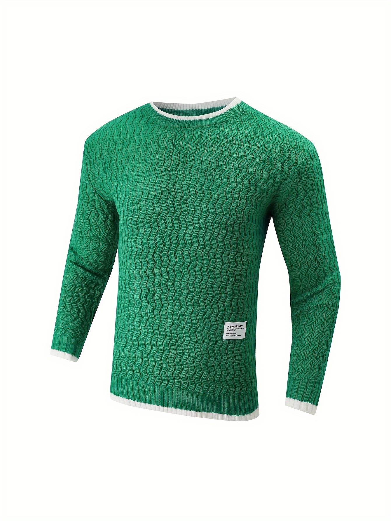 mens thermal casual knitted pullover sweater details 0