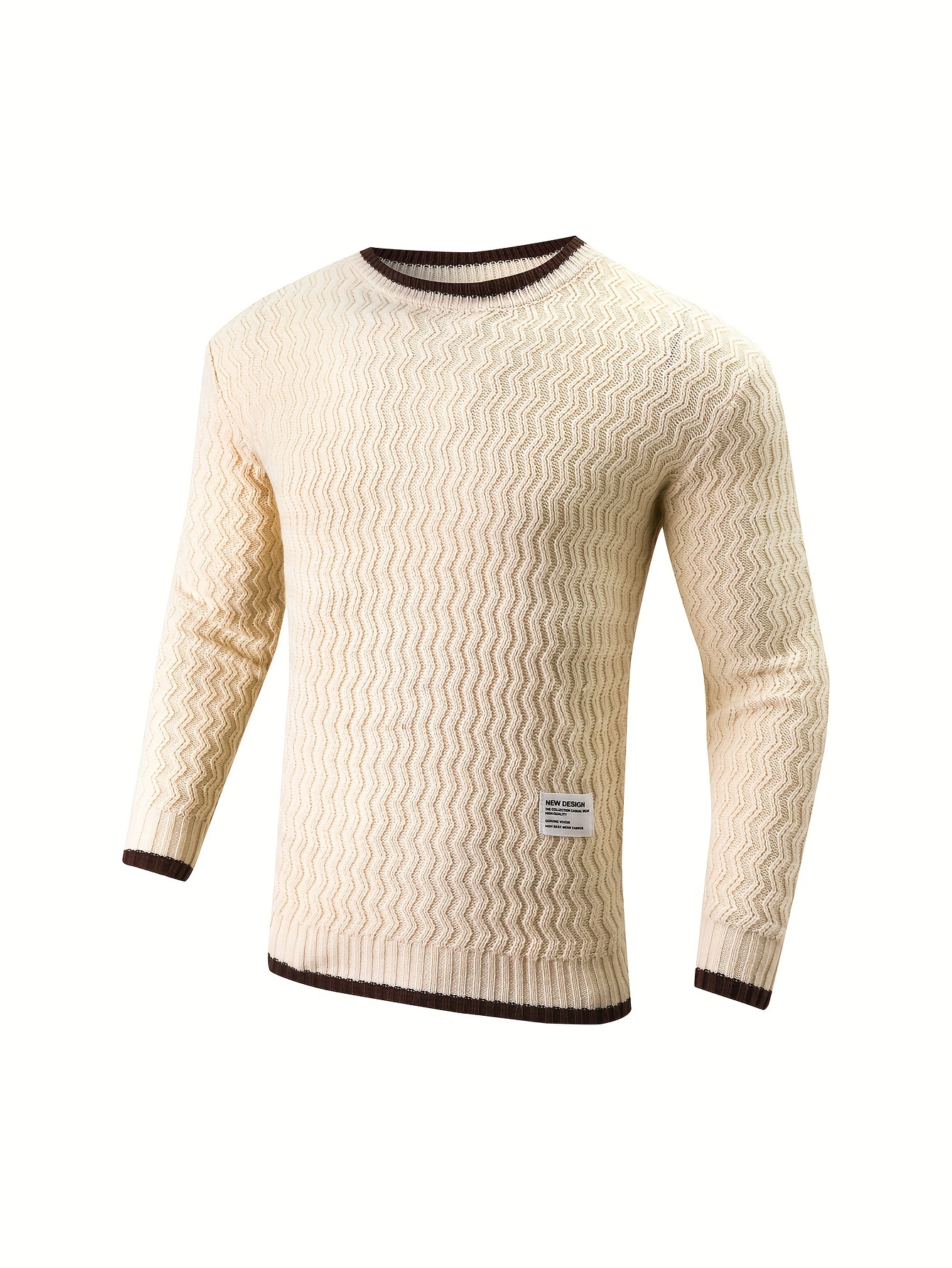 mens thermal casual knitted pullover sweater details 9