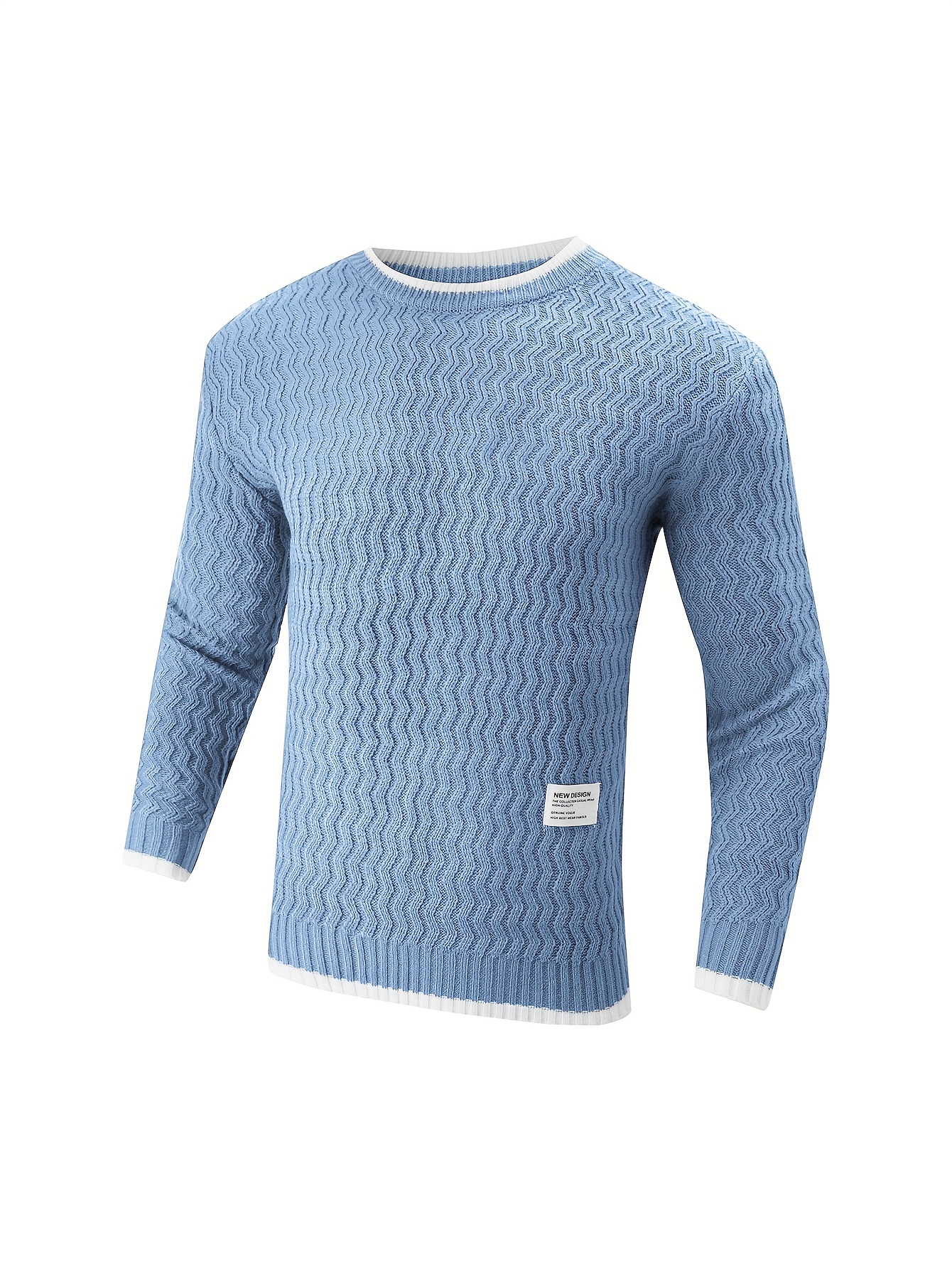 mens thermal casual knitted pullover sweater details 12