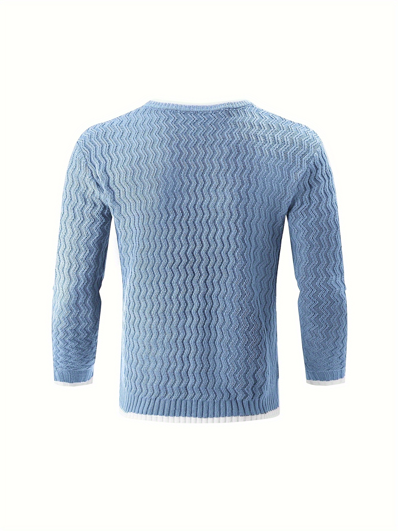 mens thermal casual knitted pullover sweater details 13