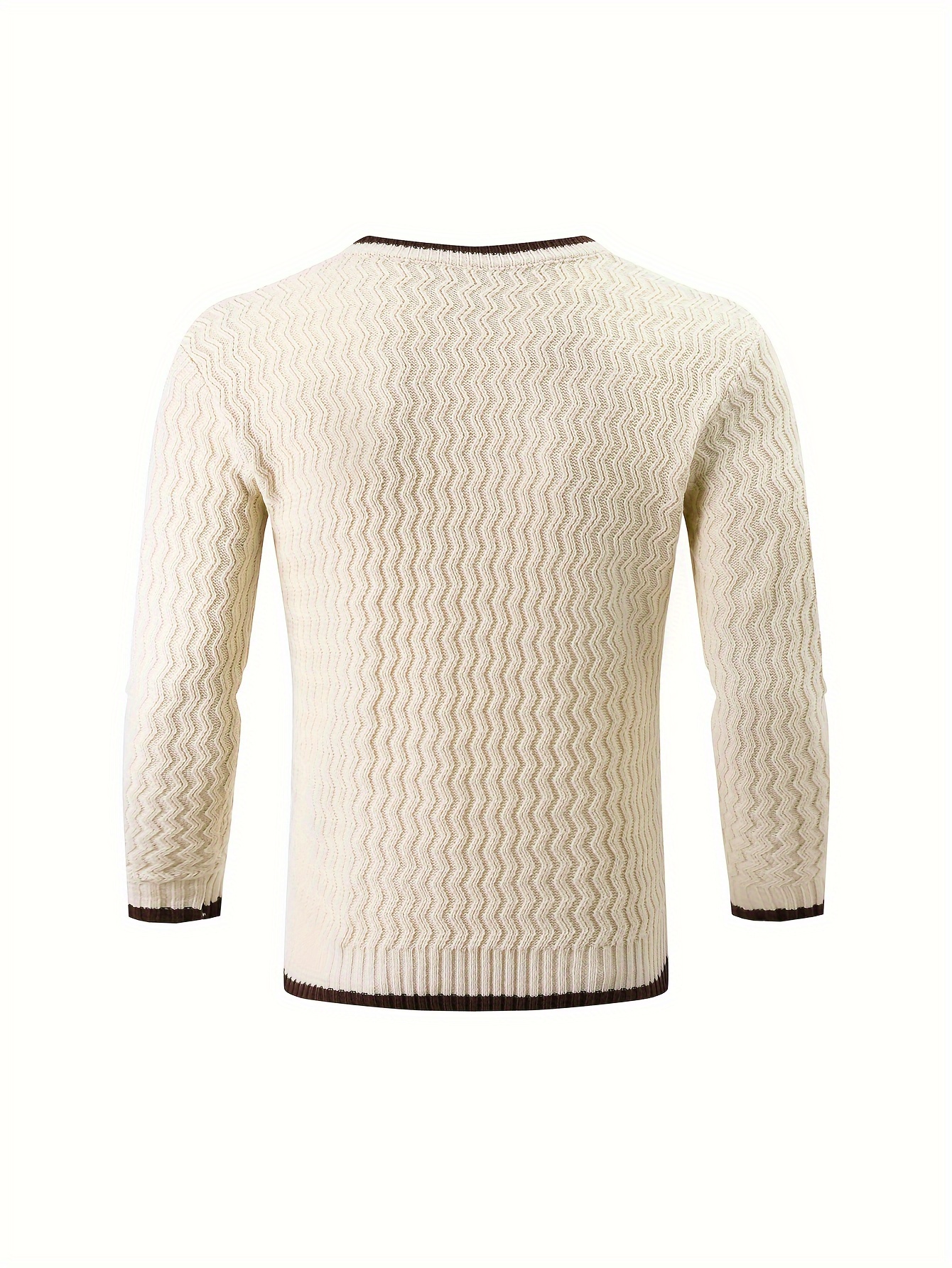 mens thermal casual knitted pullover sweater details 16