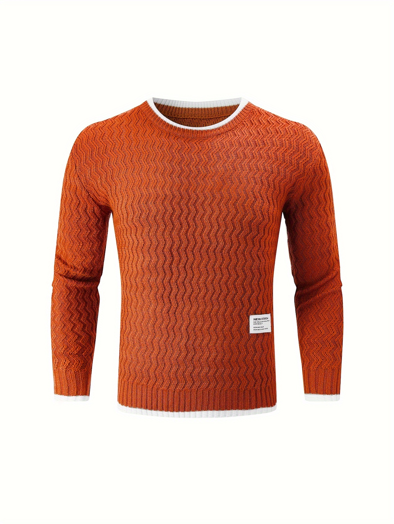 mens thermal casual knitted pullover sweater details 21