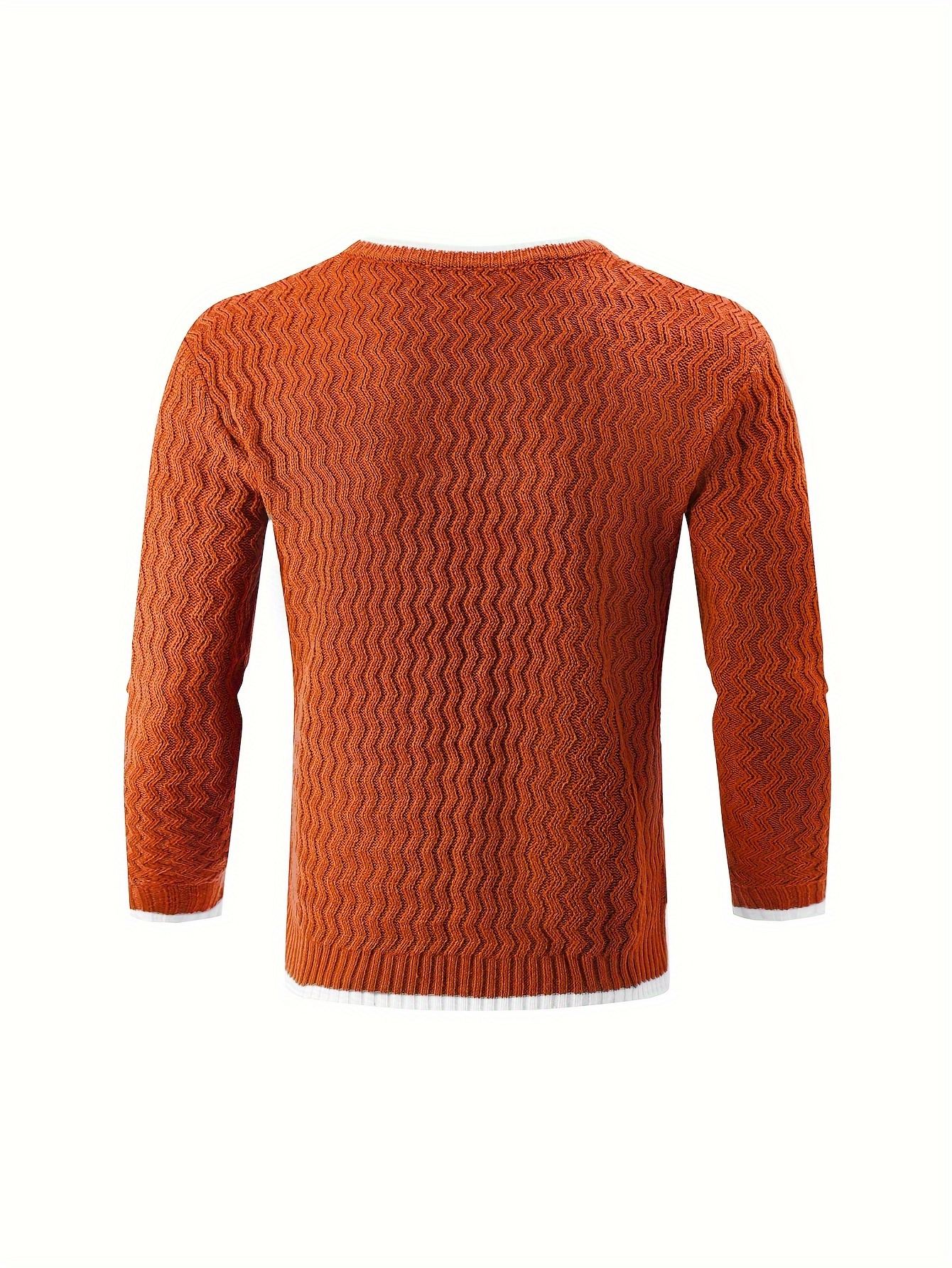 mens thermal casual knitted pullover sweater details 22