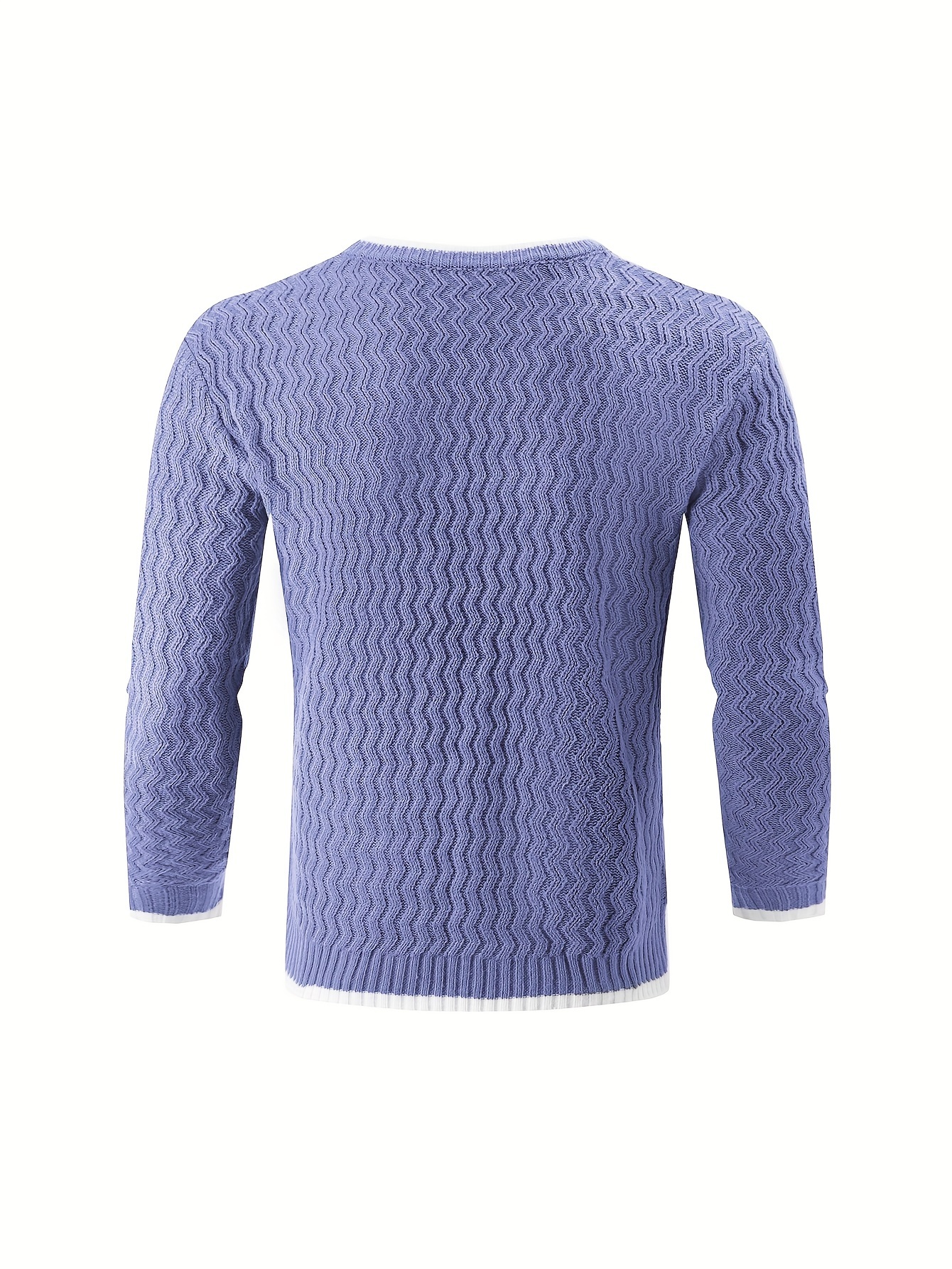 mens thermal casual knitted pullover sweater details 25