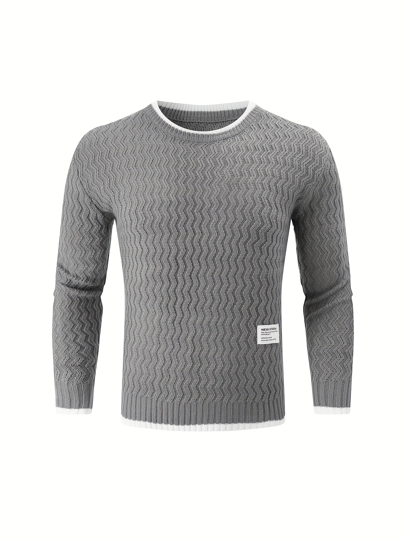 mens thermal casual knitted pullover sweater details 27