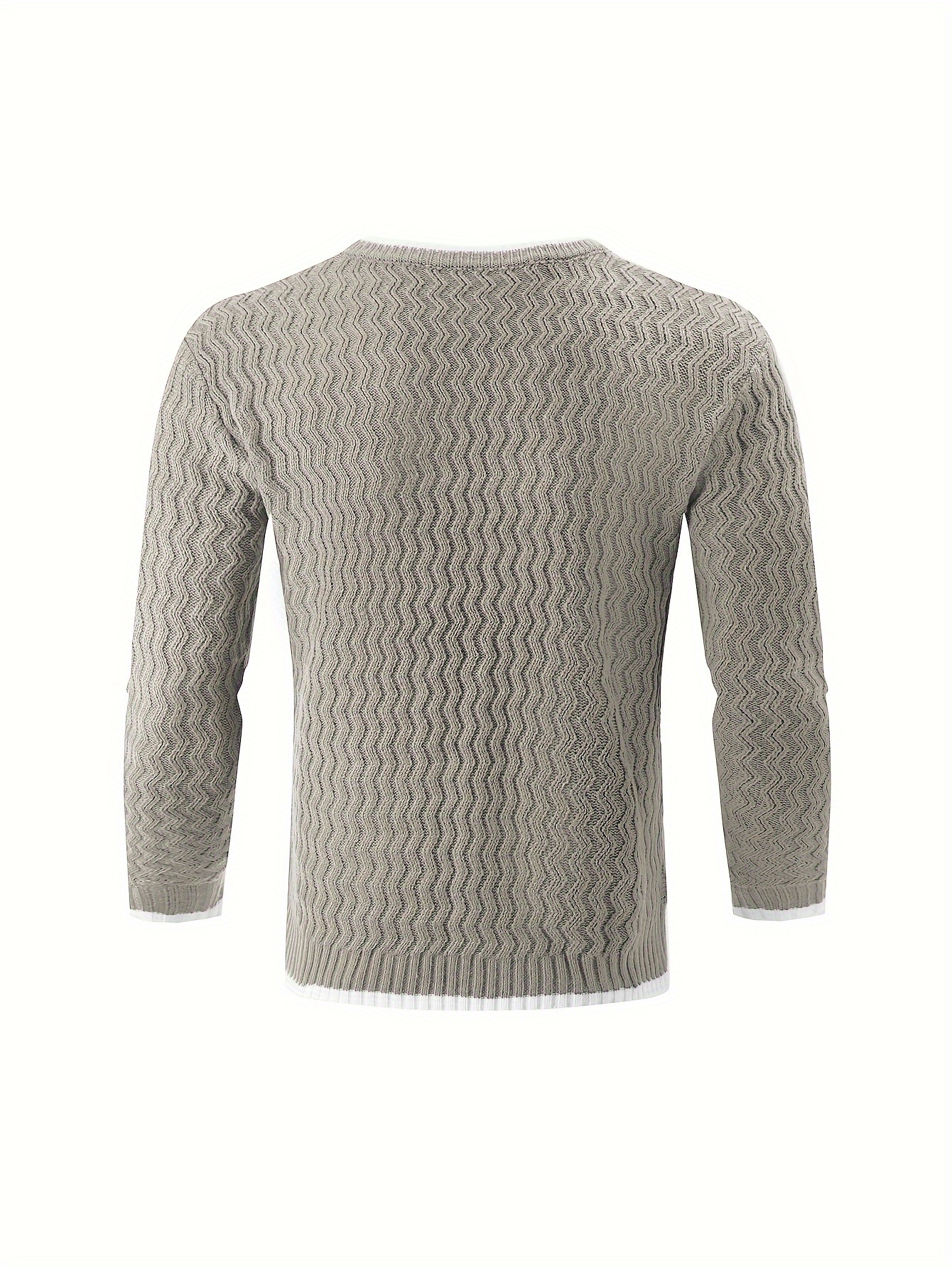 mens thermal casual knitted pullover sweater details 31