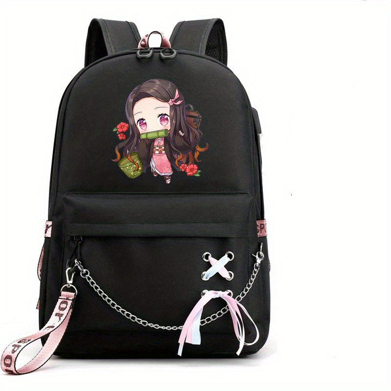 1pc backpack women men laptop bag with usb charging port notebook bag business travel school bag with earphone jack details 5