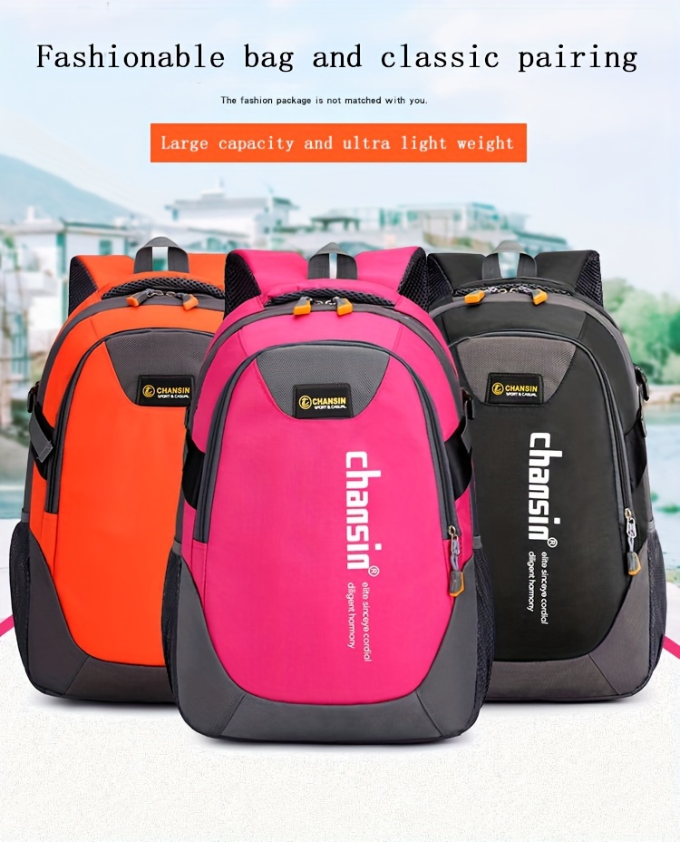 middle school students backpack school backpack large capacity backpack leisure backpack details 0