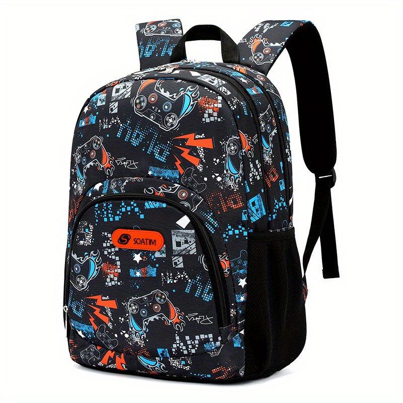 childrens casual print graffiti backpacks large capacity school bag casual lightweight daypack travel bag details 0