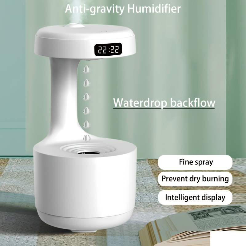 multi functional anti gravity humidifier aromatherapy machine with clock night light and ornament enhance your homes atmosphere and health can be used as christmas gifts new year gifts birthday gifts home and office decoration ornaments details 1