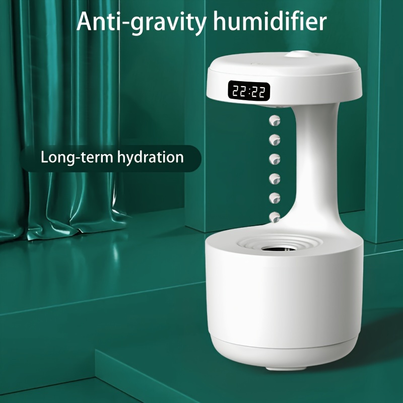 multi functional anti gravity humidifier aromatherapy machine with clock night light and ornament enhance your homes atmosphere and health can be used as christmas gifts new year gifts birthday gifts home and office decoration ornaments details 5