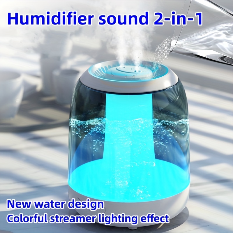 2 in 1 multi function 3l air humidifier living room aroma essential oil diffuser cold mist machine integrated home speaker 9d heavy bass mobile phone multi function bluetooth audio aromatherapist diffuser humidifier details 2