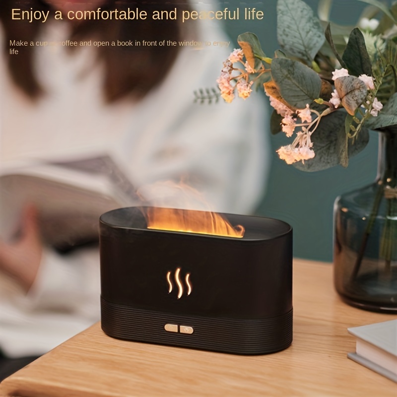 usb flame aromatherapy humidifier perfect for home and office creates soothing atmosphere and simulates real flame details 6