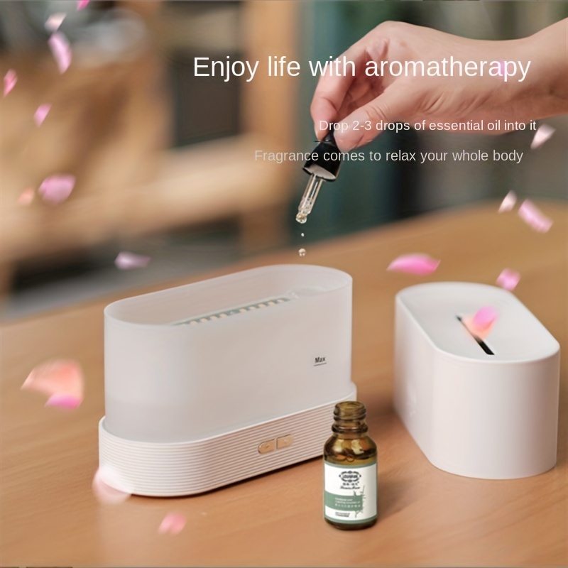 usb flame aromatherapy humidifier perfect for home and office creates soothing atmosphere and simulates real flame details 8