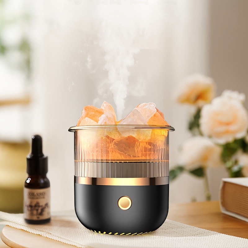 salt stone humidifier with aromatherapy and atmosphere light for office and bedroom details 4