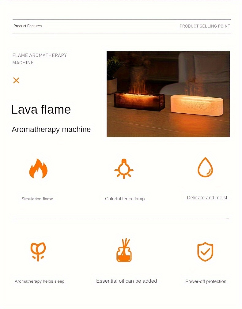 lava cracks aromatherapy humidifiers diffusers with colorful flame lights 150ml usb essential oils diffuser flame air humidifiers for home power off protection and timing function details 1