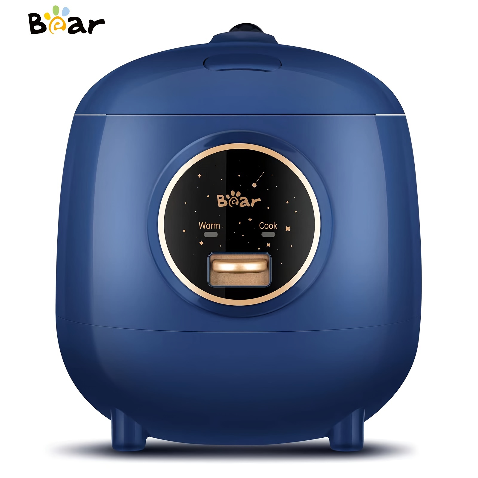 bear rice cooker 2 cups uncooked small rice cooker steamer with removable nonstick pot one touch keep warm function mini rice cooker for soup stew grain oatmeal veggie blue details 8